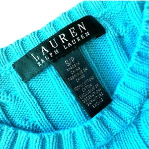Lauren Ralph Lauren cable knit blue light sweater